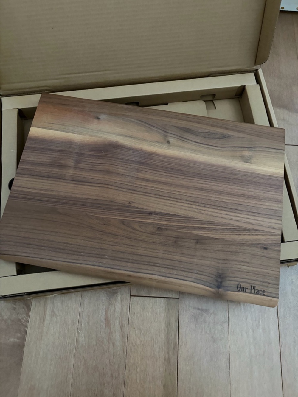 Brand New! Our Place Walnut Wood Dual Sided Cutting Serving Board